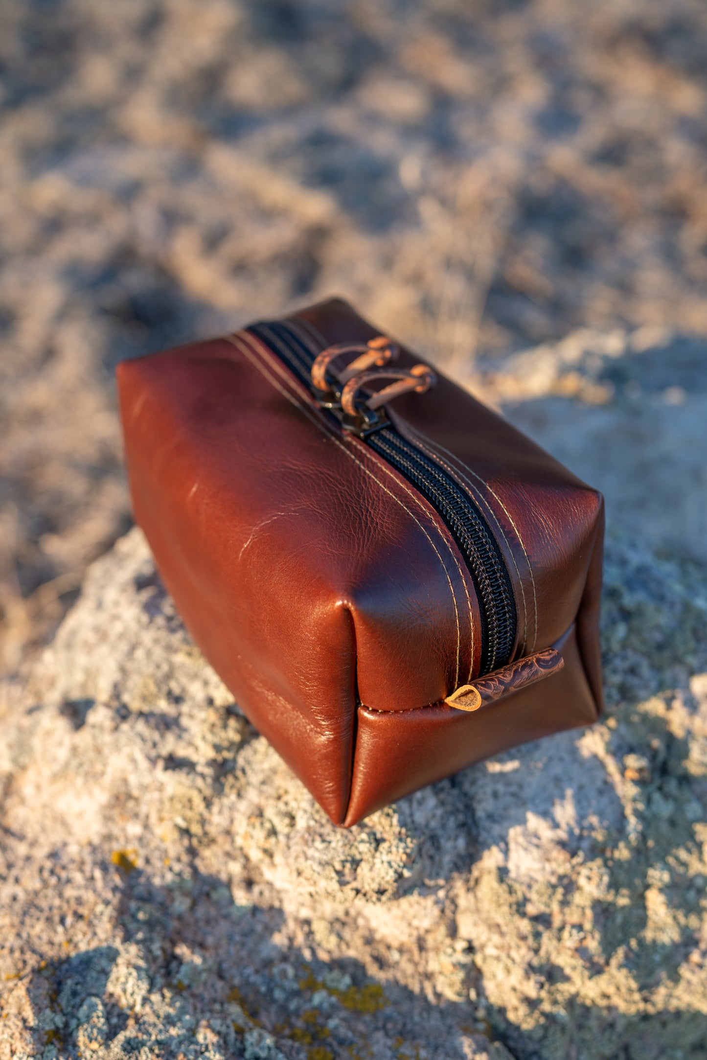 Shiny Dark Roast with Brown Embossed Details