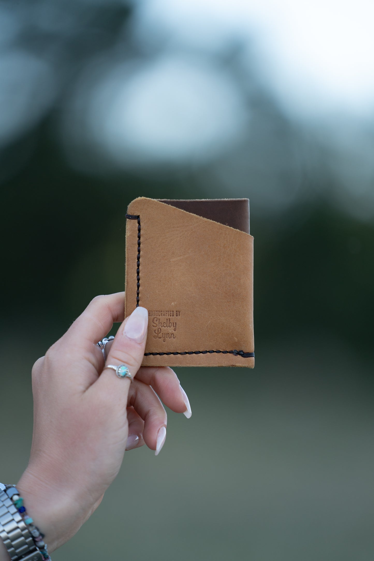 Brown and Tan with Black Stitching